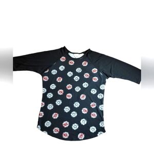 Lularoe XL Randy raglan sleeve baseball Top (18-20)